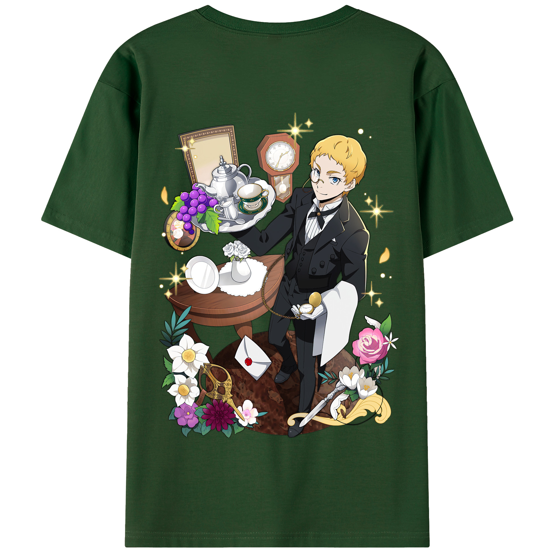 （画像用） 文豪ストレイドッグス Bungo Stray Dogs 綿100％半袖Tシャツ（背面プリント）